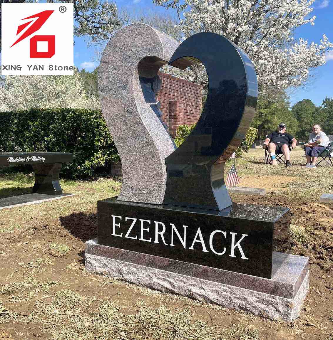 Fabricación de China Xingyan - Tombstone de arte en forma de amor