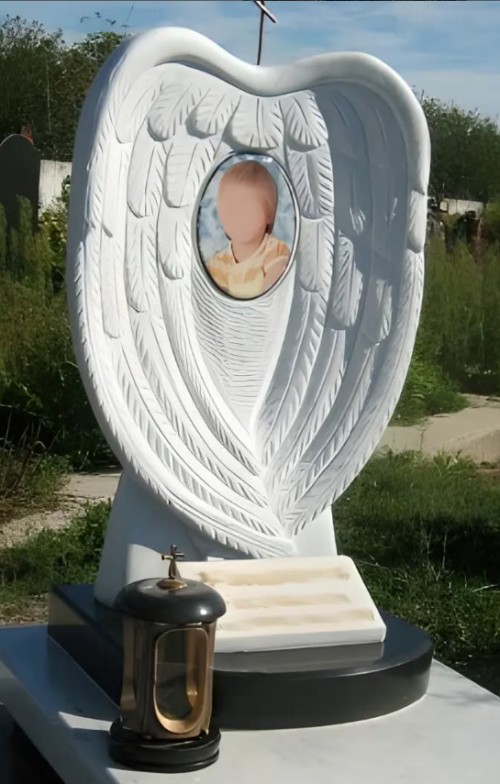 China Xingyan Stone Talling Angel Wings Tombstone para niños