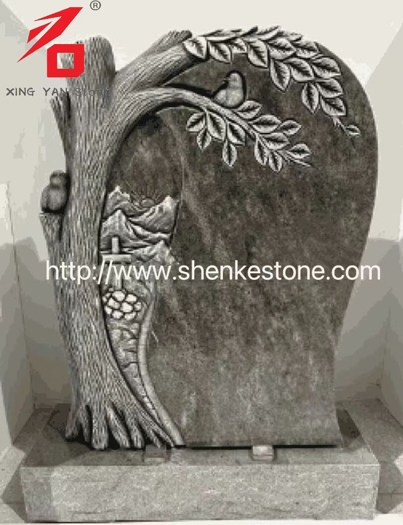 China Xingyan - Tombstone de arte de tallado de sombra de árboles