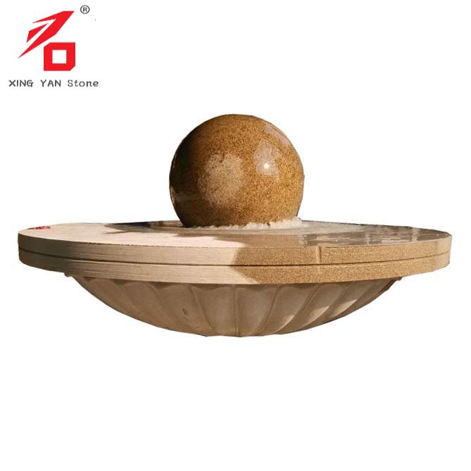 Gran fuente de pelota de rollito de granito natural