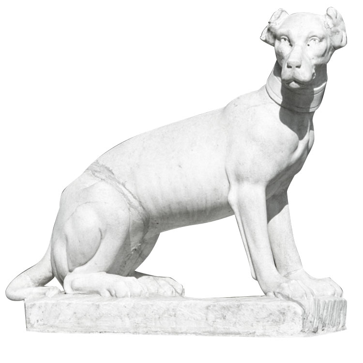 Perro de estatua de animal de mármol