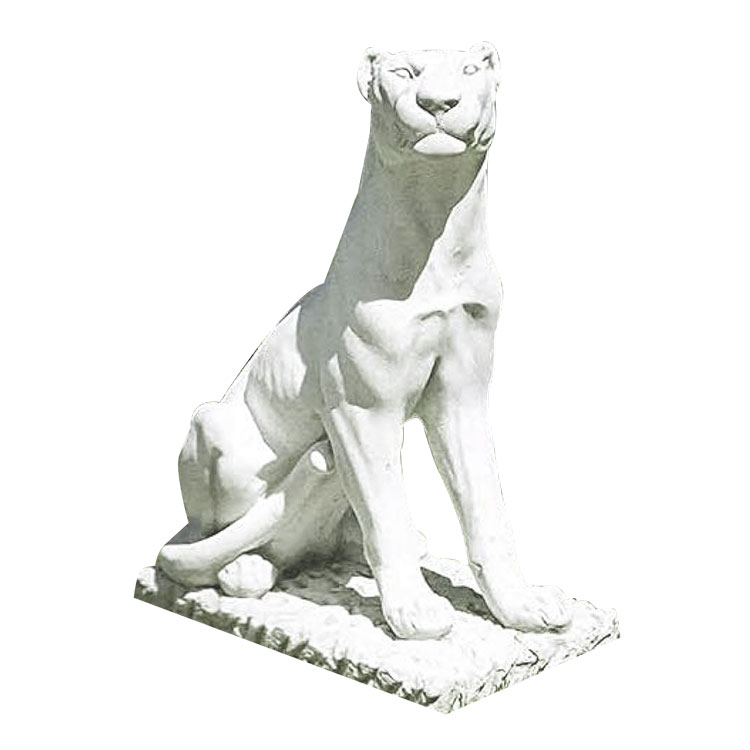 Estatua animal de mármol leopardo