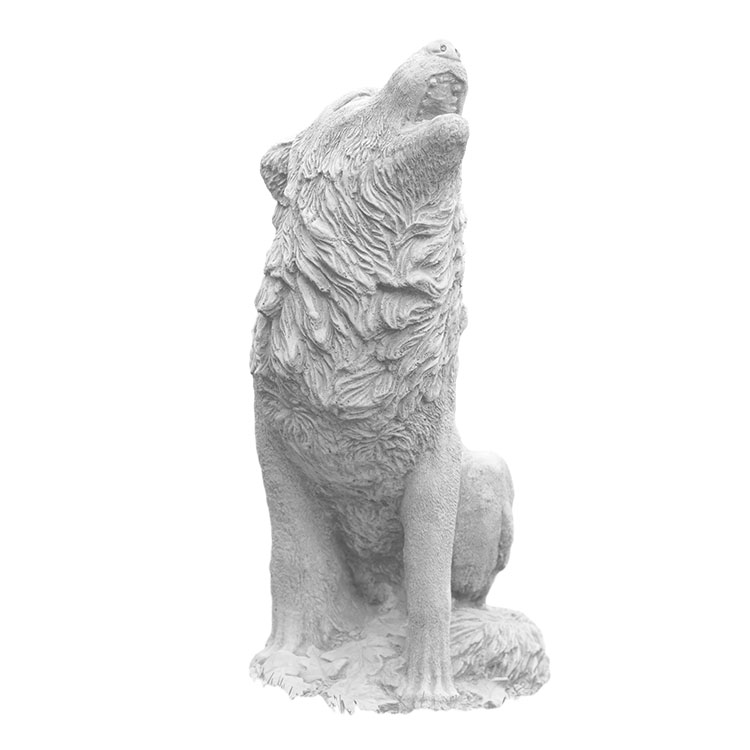 Estatua Animal De Mármol Lobo