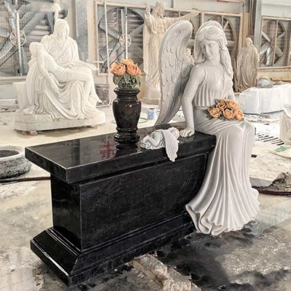 Lápida de mármol de la guarda del ángel de Xingyan