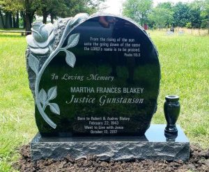 Piedra conmemorada de rosa curva personalizada de Xingyan