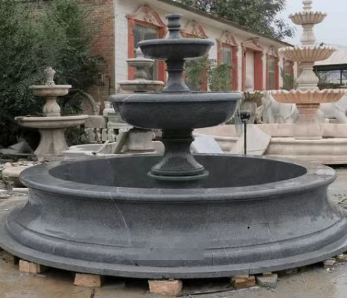 Fuente de agua de mármol de estilo europeo tallado en piedra de Xingyan